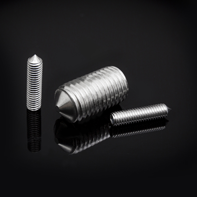 DIN914 ruostumattomasta teräksestä valmistettu kuusiokoloruuvisarja kartiokärjellä